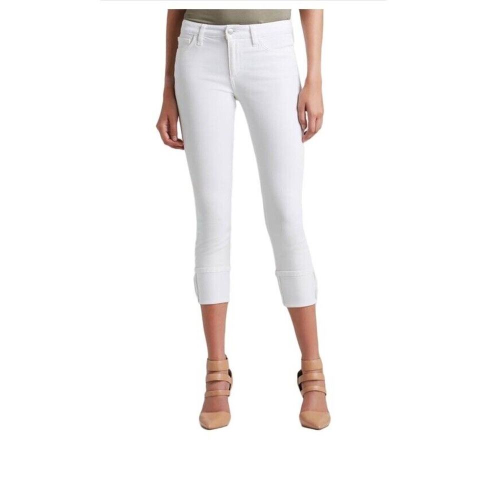 Joe's Jeans Women's 28 Capri White Annie Denim Mid-Rise Cropped Cotton